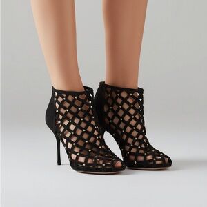 Gucci cage booties/ shoes size 7,5 black suede